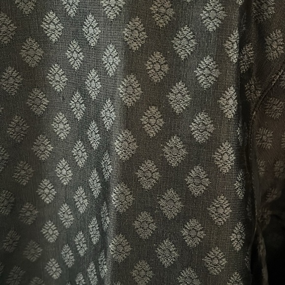 NWOT Manyavar Anchor Grey Silk Feel Kurta Pajama size M/38 - Picture 5 of 6